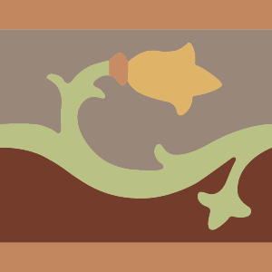 Decorative border tile Enredadera Cenefa with flowers and petals, leaves and foliage